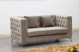 Riviera 6 Seat Velvet Sofa Set - Bronze
