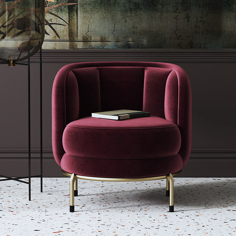 Ruby Velvet Accent Chair - Maroon