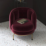 Ruby Velvet Accent Chair - Maroon