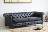 Regency 6 Seat Classic Chesterfield Sofa Set - Gunmetal