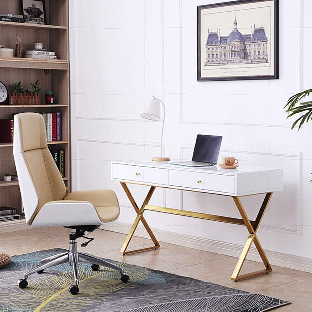 Archadia 2 Drawer Writing Desk - White