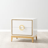 Kenza 2 Drawer Bedside Table - White