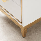 Kenza 2 Drawer Bedside Table - White