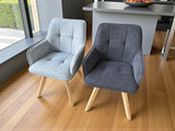 Swivel - Barclay Dining Chair - Light Grey