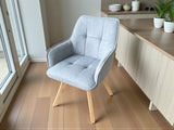 Swivel - Barclay Dining Chair - Light Grey