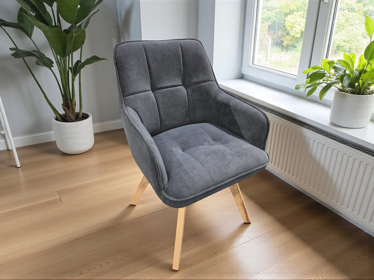 Swivel - Barclay Dining Chair - Dark Grey