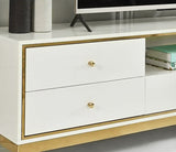 Manhattan High Gloss TV Unit - White